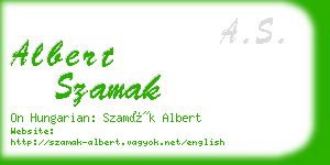 albert szamak business card